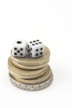 Dice and coins clipart
