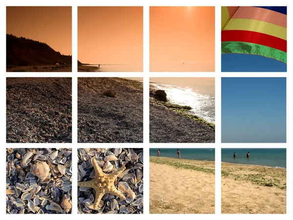 stock image Collage of beach pictures from Bulgaria