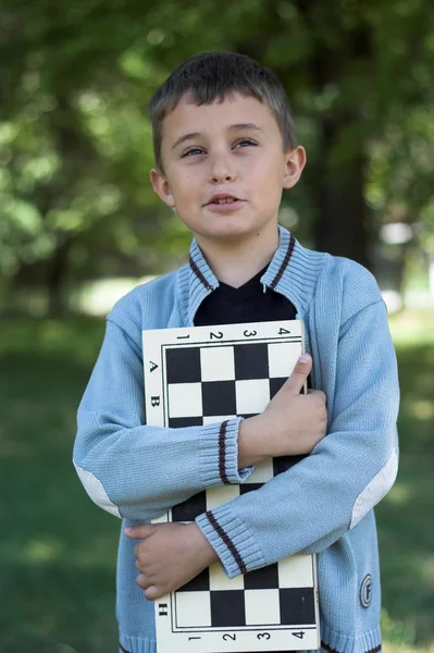 젊은 체스 선수 — 스톡 사진