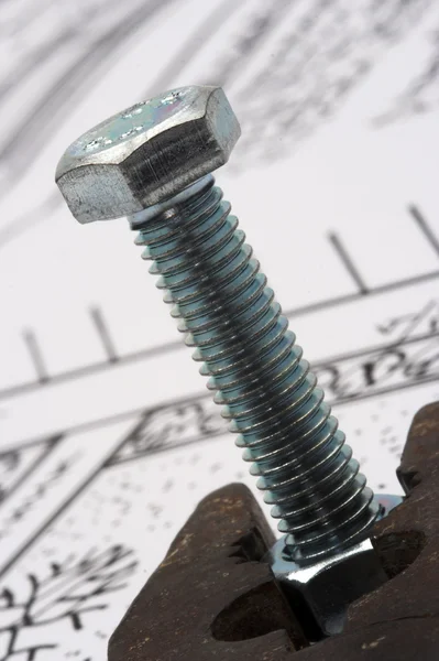 Nut and bolt — Stock Photo, Image