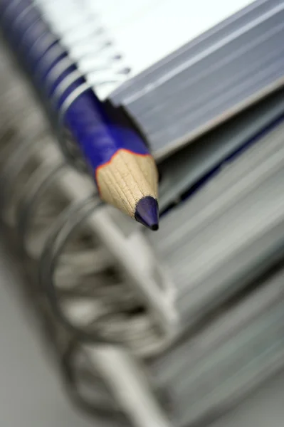 Notebooki i ołówek — Zdjęcie stockowe