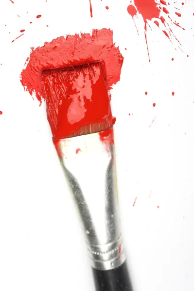 Splashes de tinta vermelha — Fotografia de Stock
