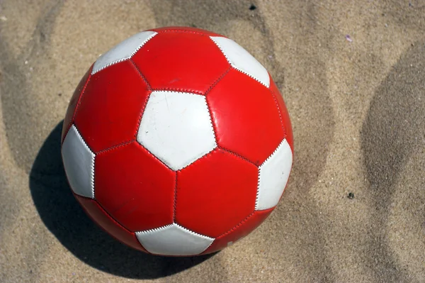 Red soccer ball — Stock Photo, Image