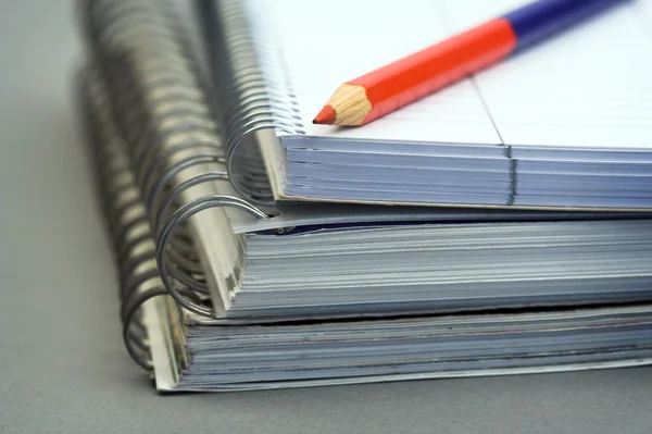 Notebookok és a ceruza — Stock Fotó