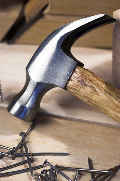 Hammer and nails — Stock Photo, Image