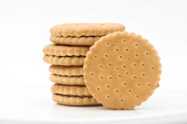 Pilha de cookies de perto — Fotografia de Stock