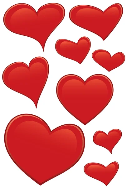 stock vector Red hearts