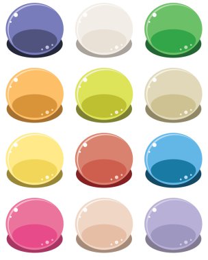 Set of bubbles clipart