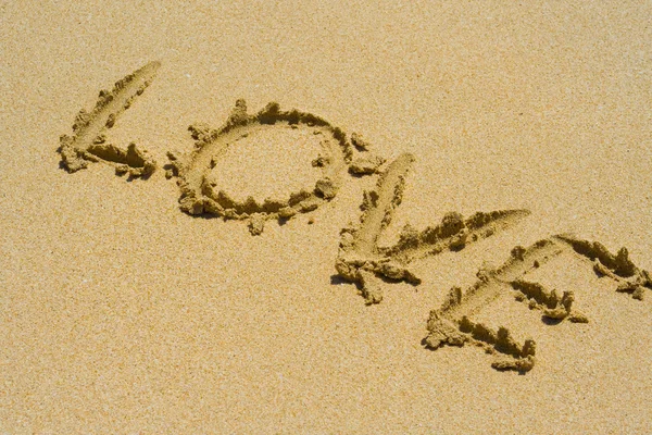 Szerelem a homok — Stock Fotó