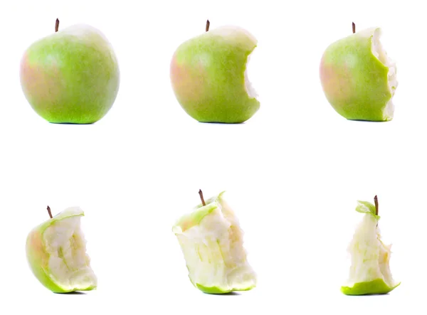 Äta äpple Stockbild