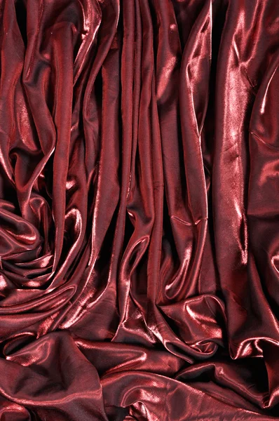 从红色休克面料窗帘 — 图库照片