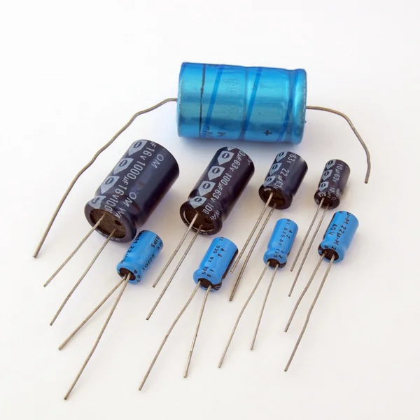 Assorted capacitors. — Stock Photo, Image