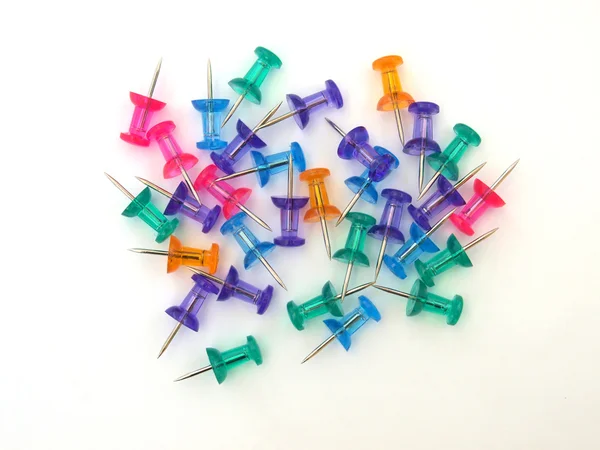 Multicoloured thumbtacks — Stock Photo, Image