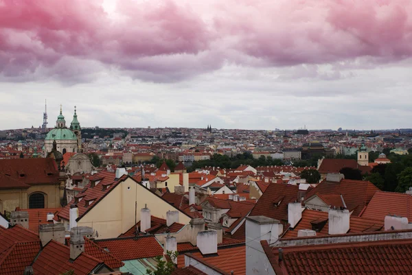 Prag sommar panorama — Stockfoto