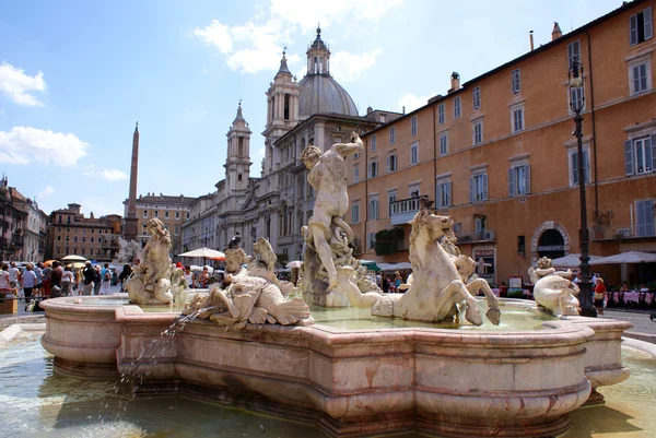 stock image Fontana del Moro at Piazza Navona