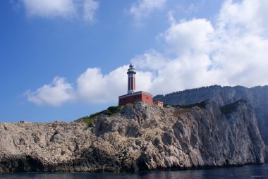 Deniz feneri, capri, İtalya.