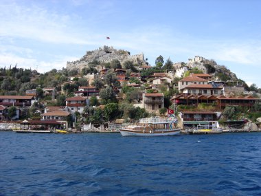 Ancient fortress in Kekova clipart