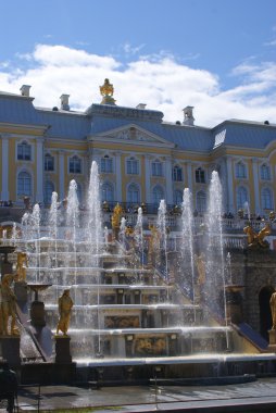 Fountains in Saint Petersburg clipart