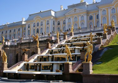 Fountains in Saint Petersburg clipart