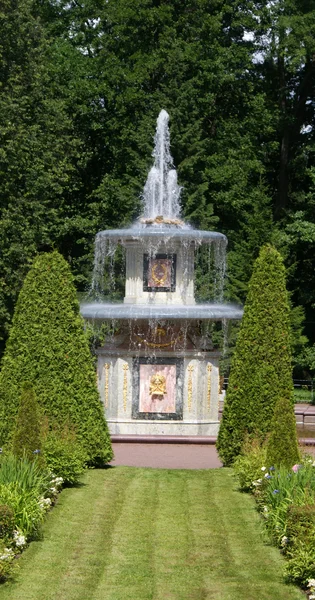 Den romerske fontæne. Peterhof - Stock-foto
