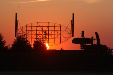 Radar on a sunset clipart