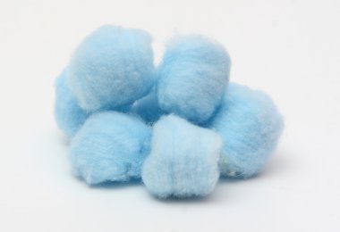 Blue hygienic cotton balls clipart