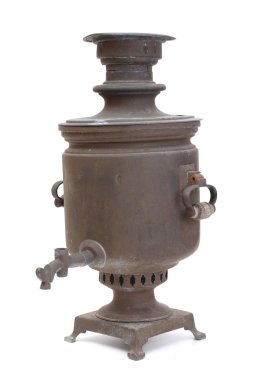 Old copper samovar clipart