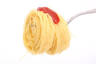 Çatallı spagetti.