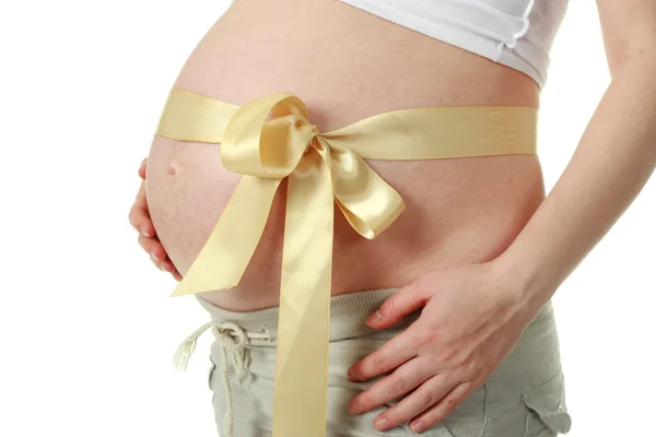 Grande pancia donna incinta — Foto Stock