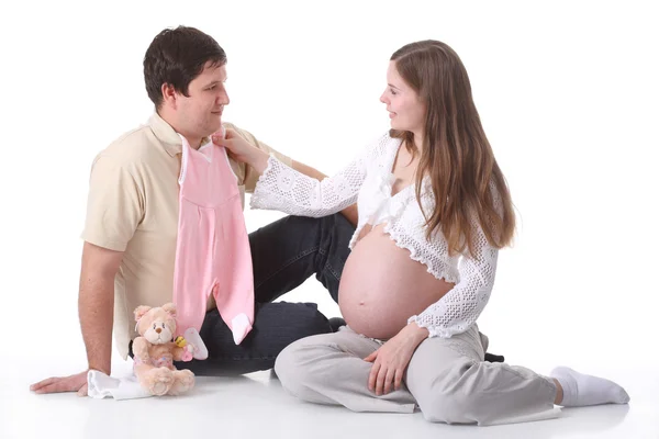 Wachten voor baby (echt) paar — Stockfoto