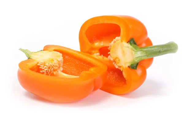 stock image Two half orange sweet pepper