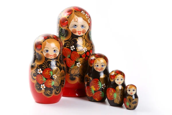 Matryoshka - ρώσικες κούκλες ένθετα Εικόνα Αρχείου