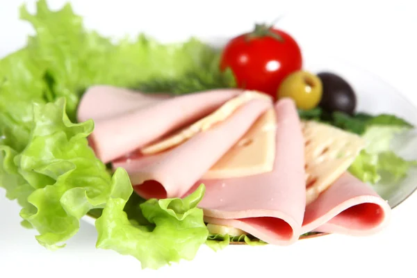 Sliced food arrangement — Stock Photo, Image