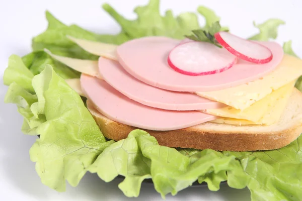 stock image Ham sandwich with cheese