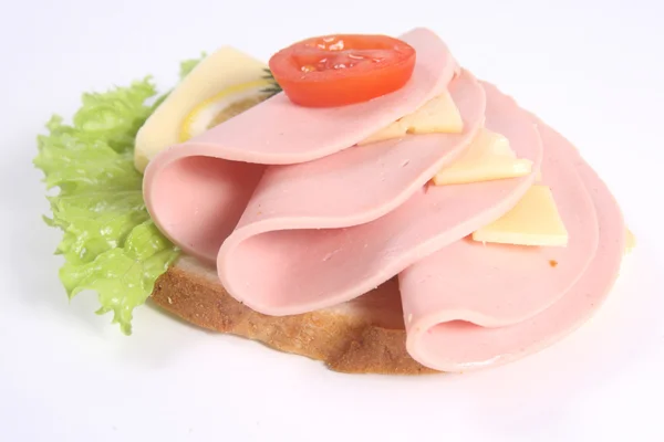 Ham sandwich with cheese — Stock Photo, Image