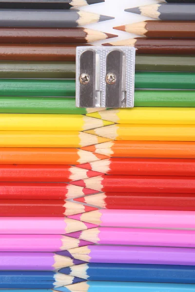 Barevné tužky na zip — Stock fotografie