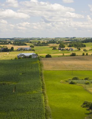 Aerial view of countryside clipart