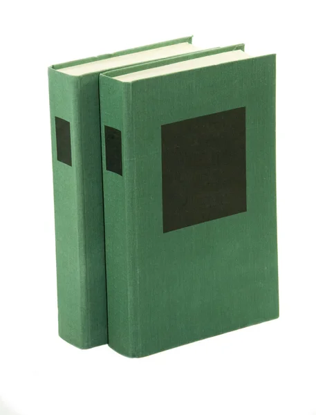 Zelené knihy s popiskem — Stock fotografie