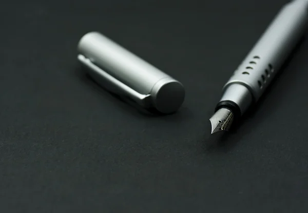 Stříbrné plnicí pero — Stock fotografie
