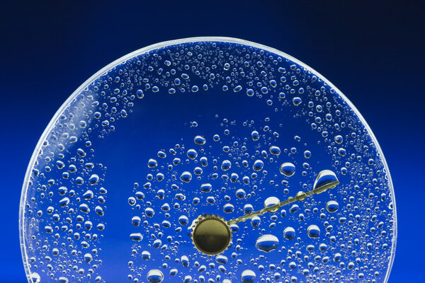 Clock cover with pointer and drops