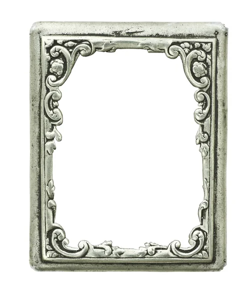 stock image Old decorative silver frame