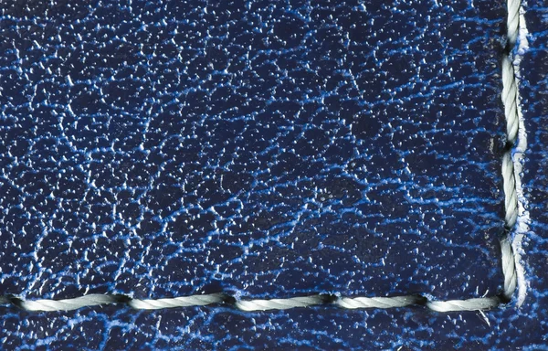 Makro modrý kožený obal — Stock fotografie