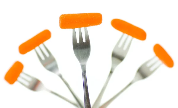 Zanahorias en tenedores 3 —  Fotos de Stock