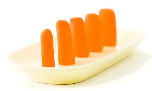 Морковь на блюде 1 — стоковое фото