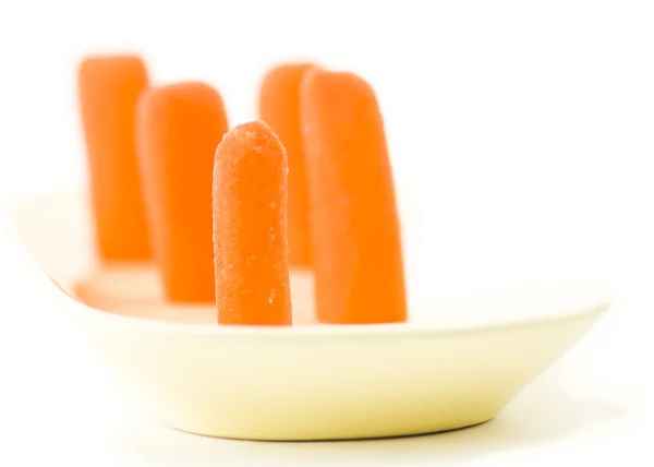 Морковь на блюде 2 — стоковое фото