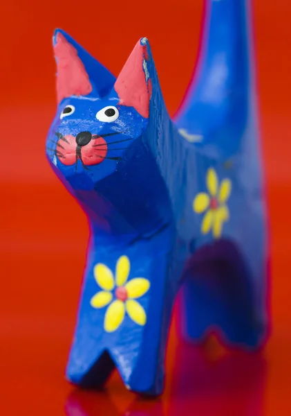 Close-Up boyalı kedi — Stok fotoğraf