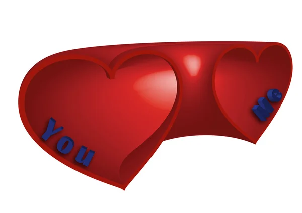 Tube hearts — Stock Photo, Image