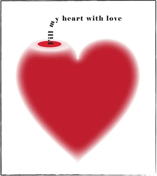 Vaso do amor: Encha meu coração de amor — Fotografia de Stock
