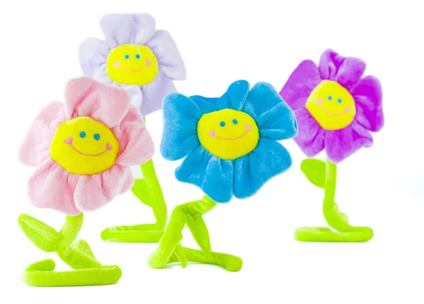 Group of smiling flowers Stock Picture