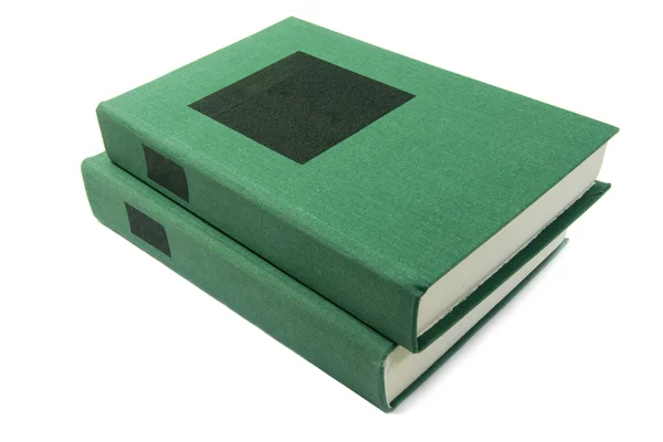 Livros verdes com rótulo — Fotografia de Stock